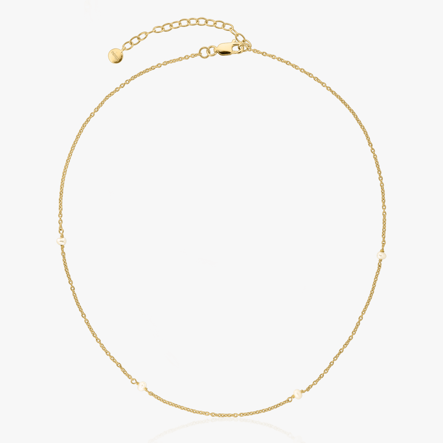Collana in argento Golden Tiny Pearls – Indira