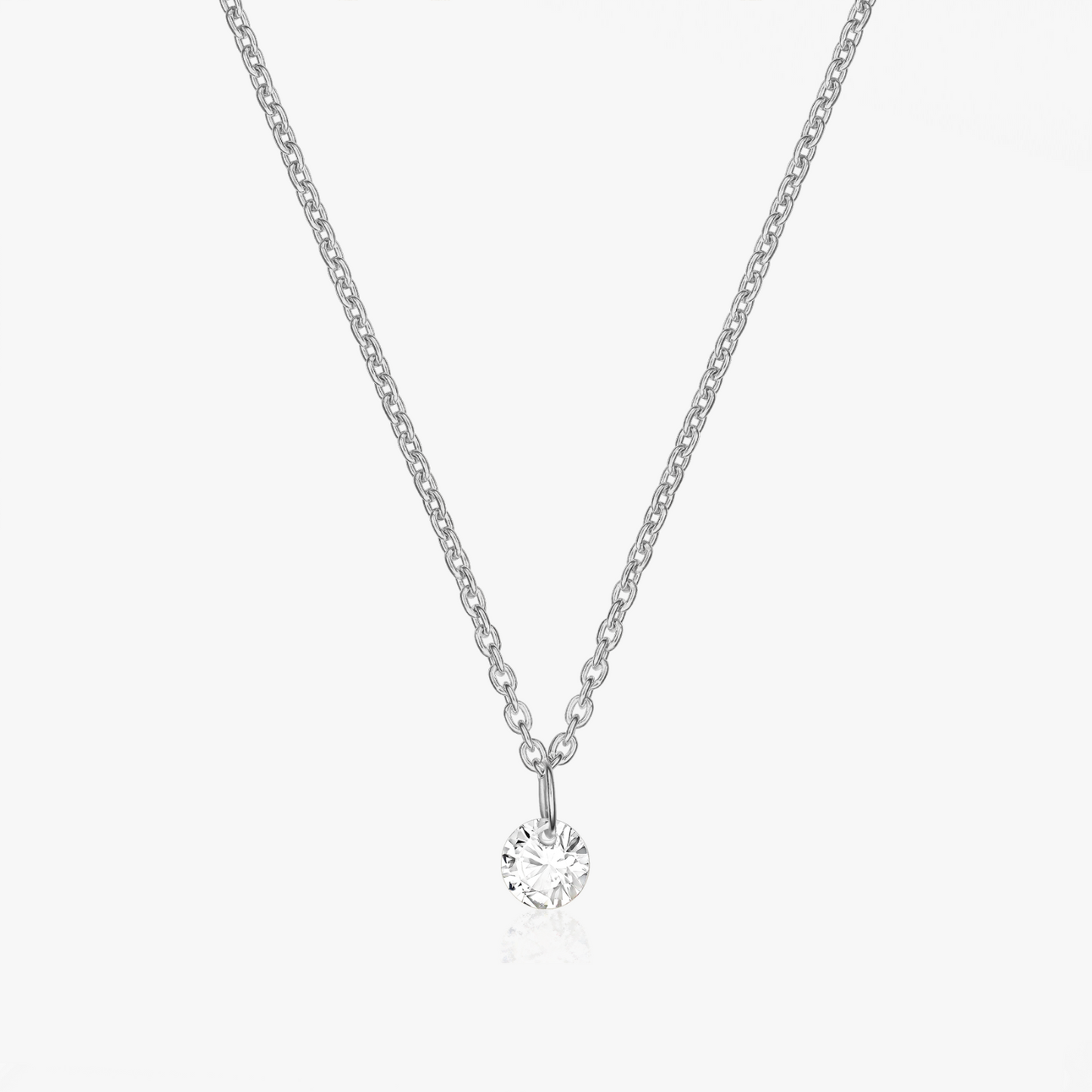 Collana in argento Solitaire - Zirconia - Indira