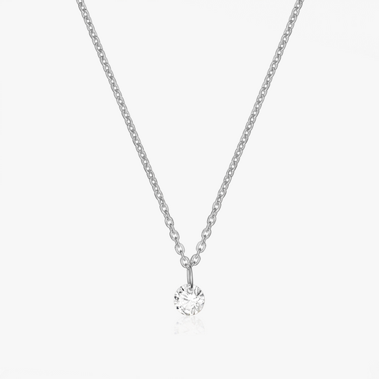 Collana in argento Solitaire - Zirconia - Indira