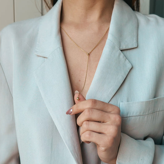 Collana in argento placcato oro Bola - Indira