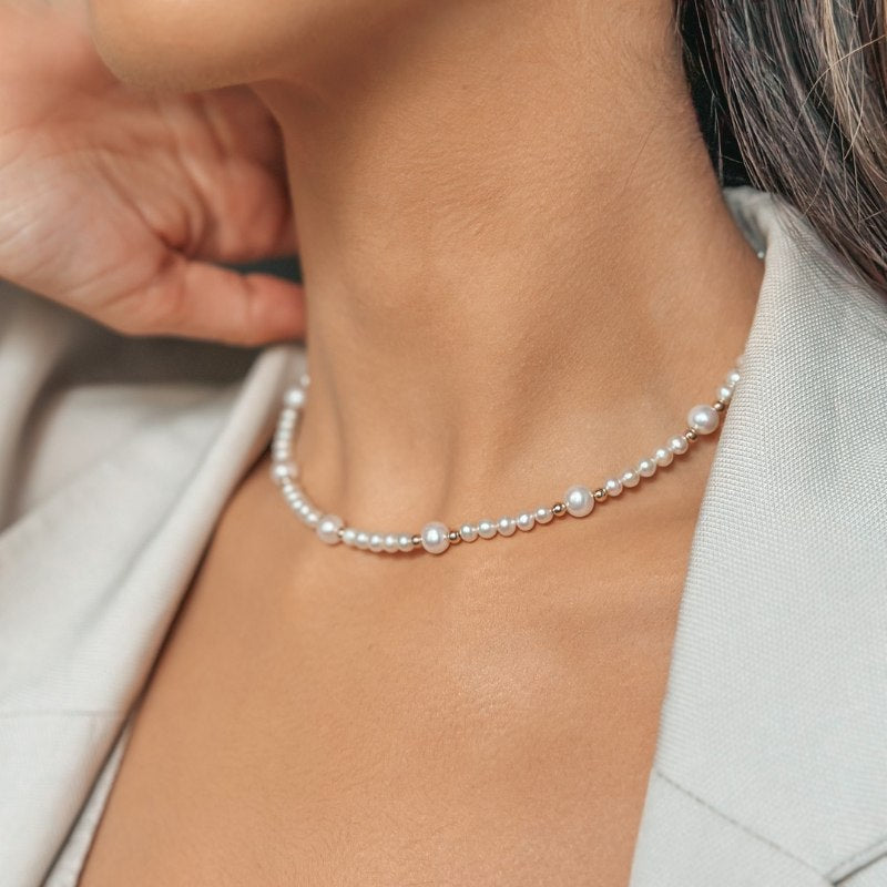 Collana in oro Meghan - Perle Naturali - Indira