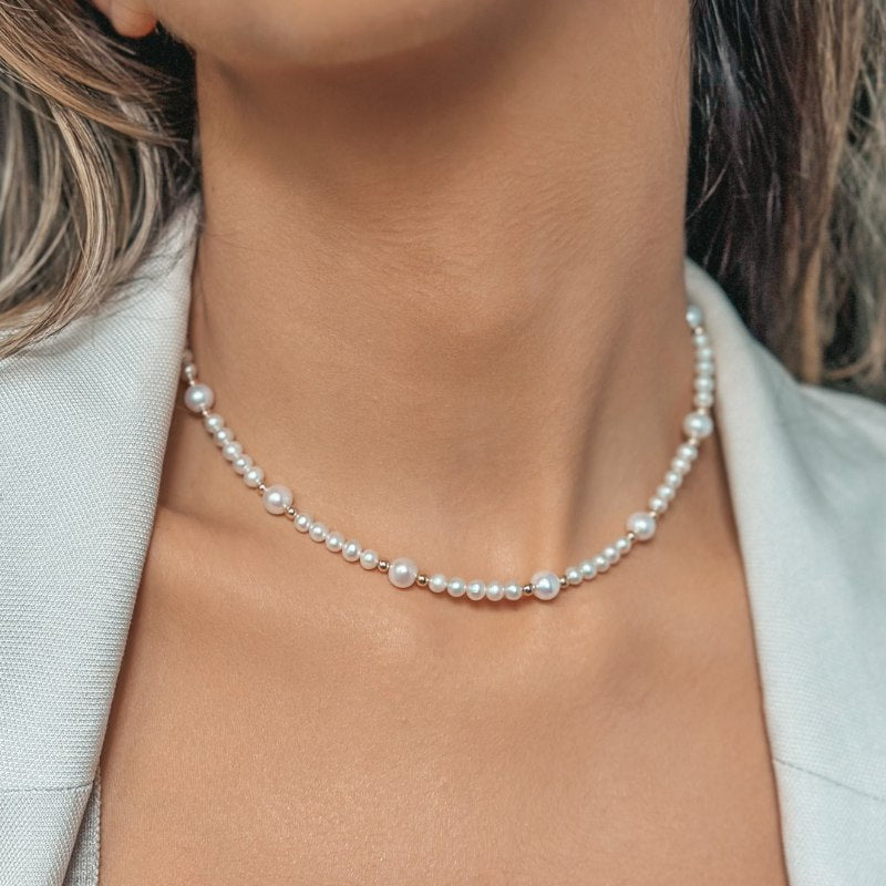 Collana in oro Meghan - Perle Naturali - Indira