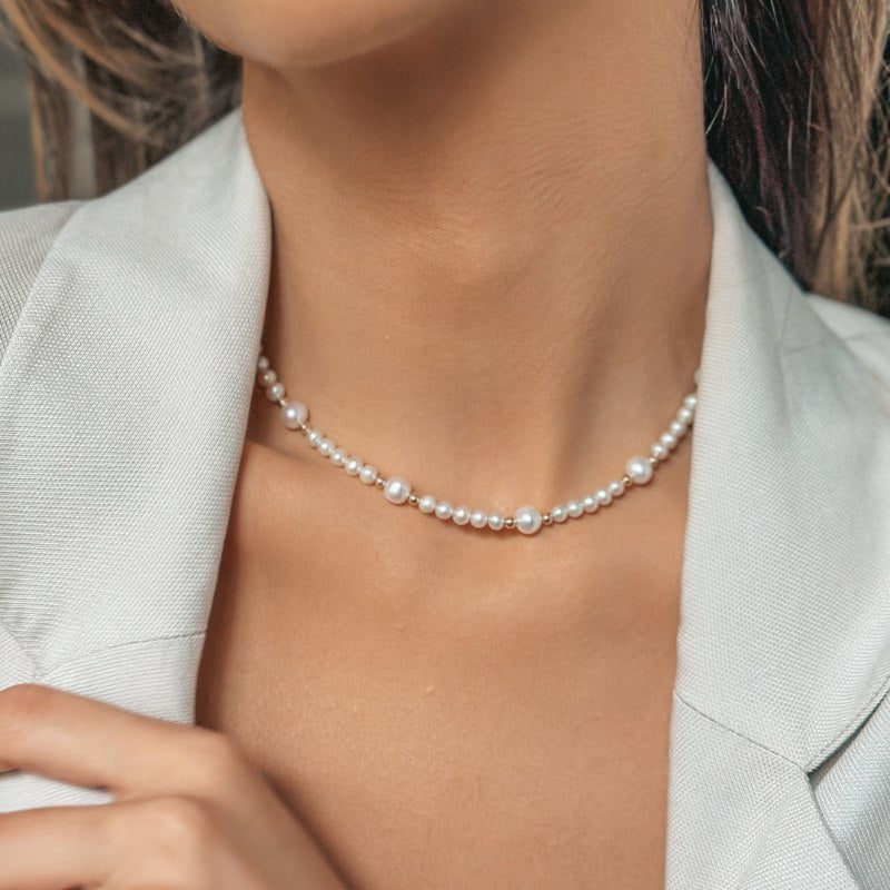 Collana in oro Meghan - Perle Naturali - Indira