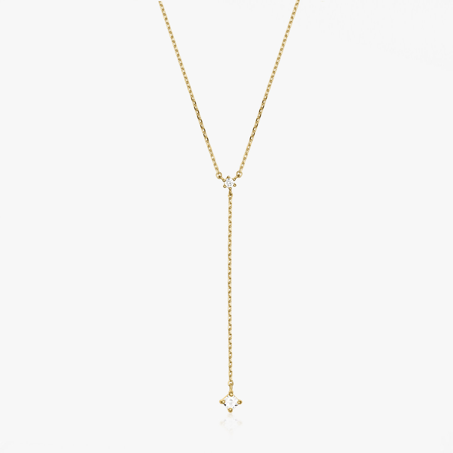 Collana in oro Stone drop - Zirconio - Indira