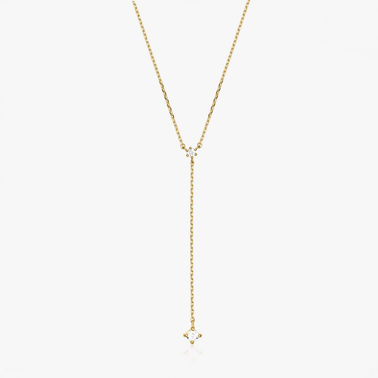 Collana in oro Stone drop - Zirconio - Indira