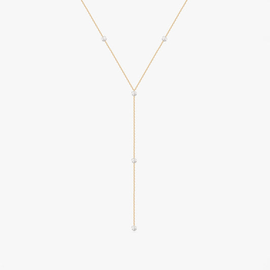 Collana in oro giallo Diamond Drops - Diamanti