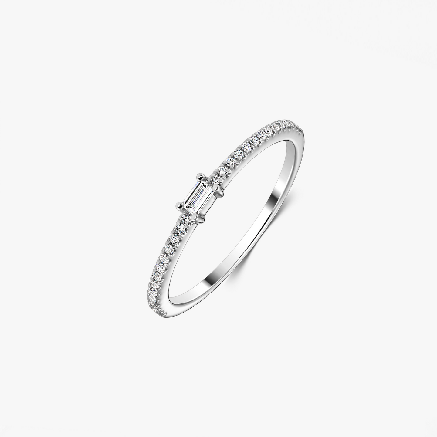 Anello in oro bianco Celeste – Diamanti - Indira