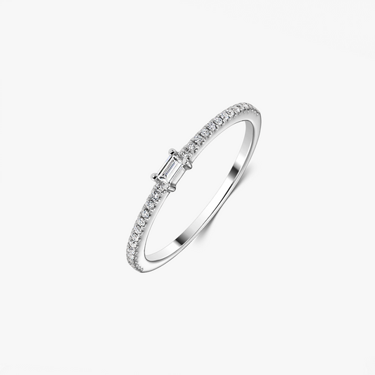 Anello in oro bianco Celeste – Diamanti - Indira