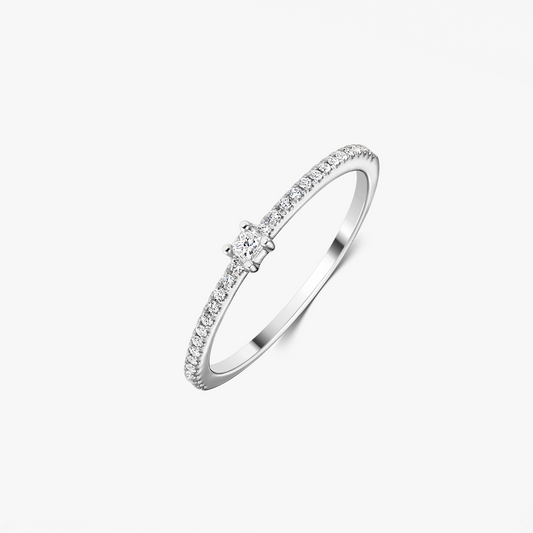 Anello in oro bianco Luma – Diamanti - Indira