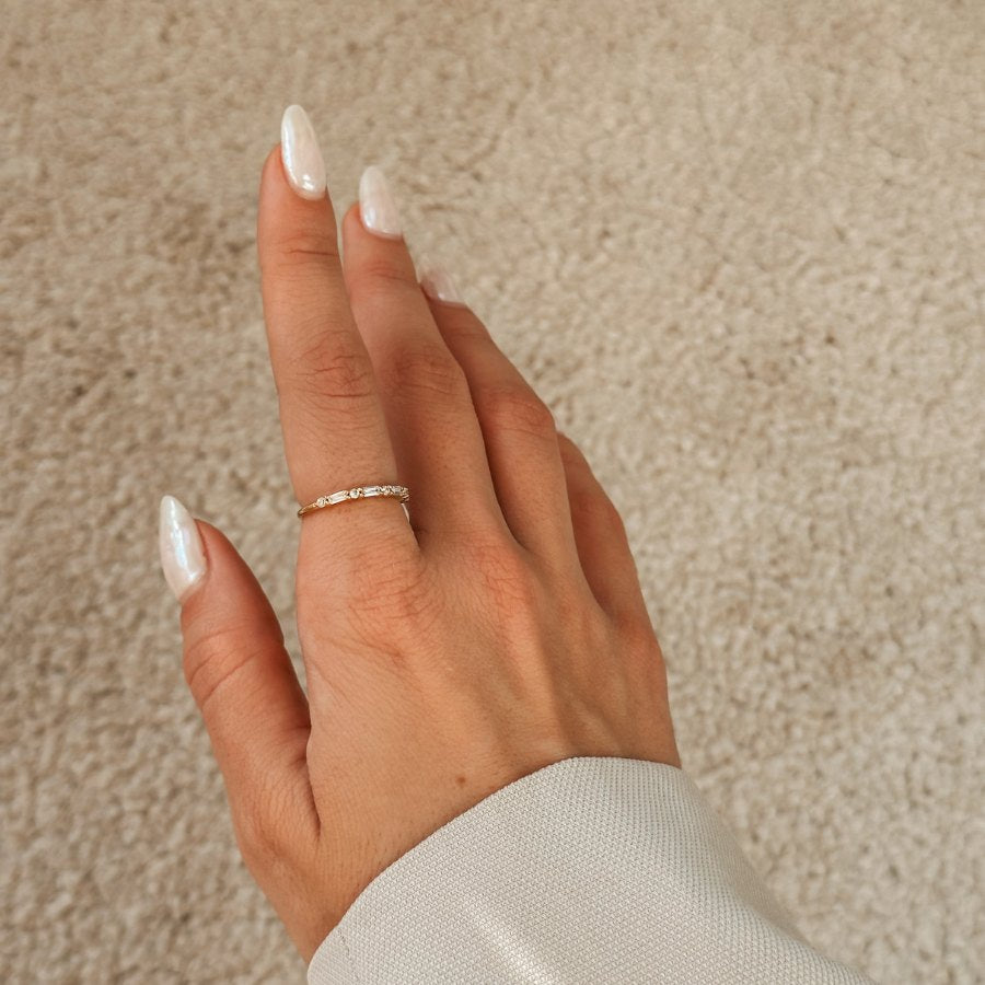 Anello in argento Baguette - Zirconia - Indira
