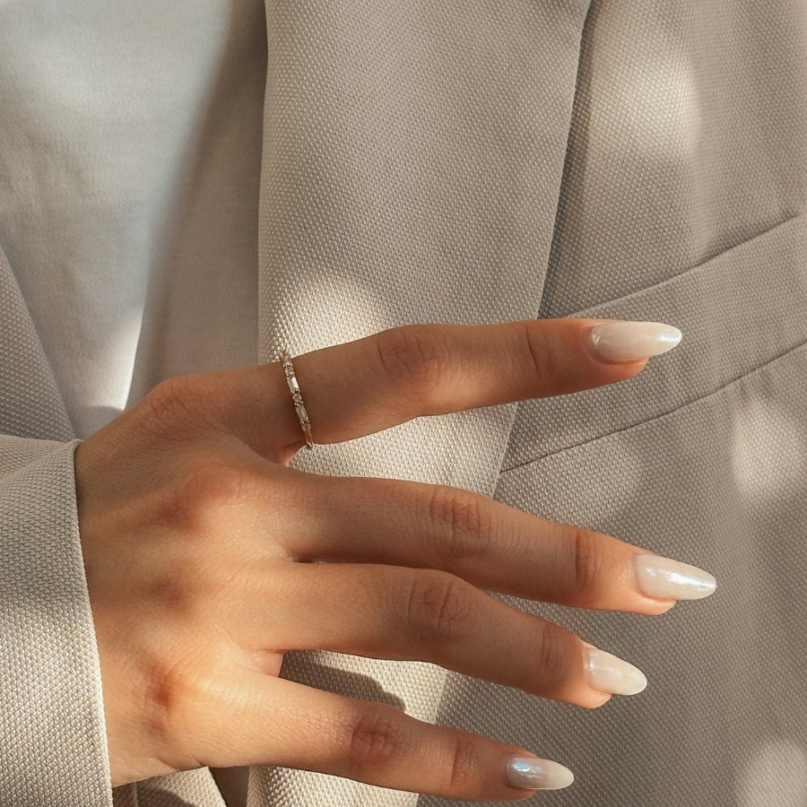 Anello in argento Baguette - Zirconia - Indira