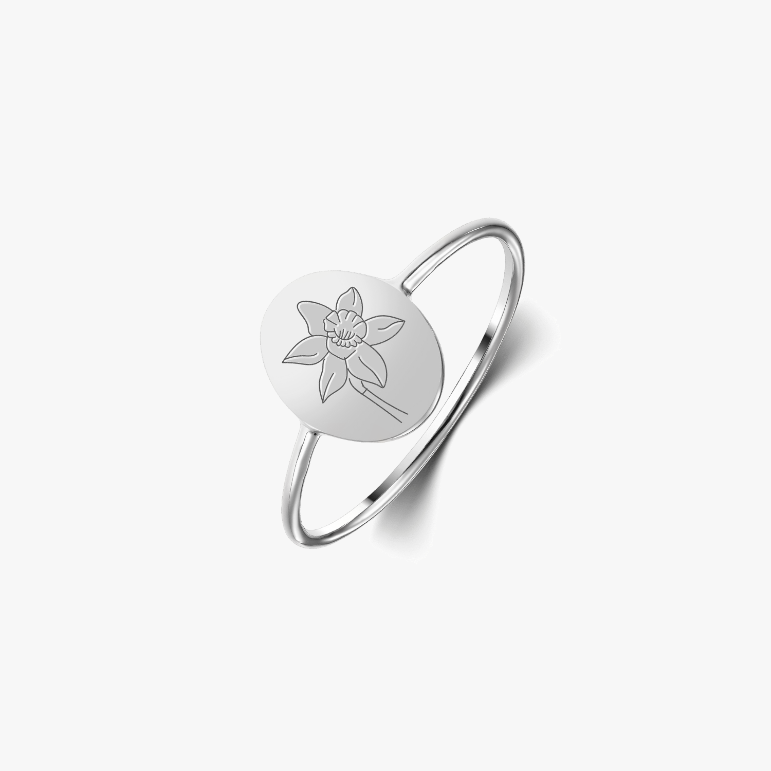 Anello in argento Birth Flower - Narciso di Marzo - Indira