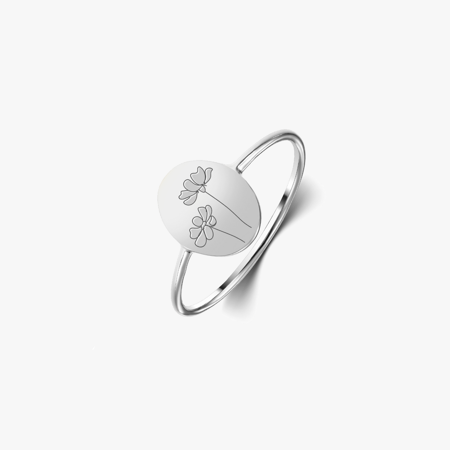 Anello in argento Birth Flower - Cosmos - Indira