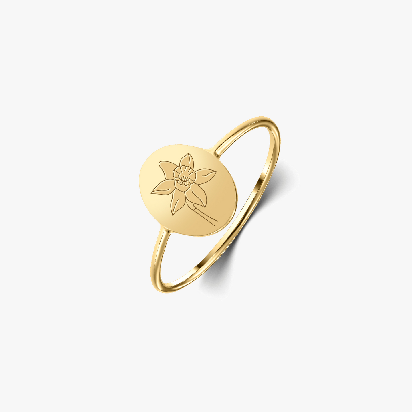 Anello in argento Birth Flower Golden - Marzo Narciso - Indira