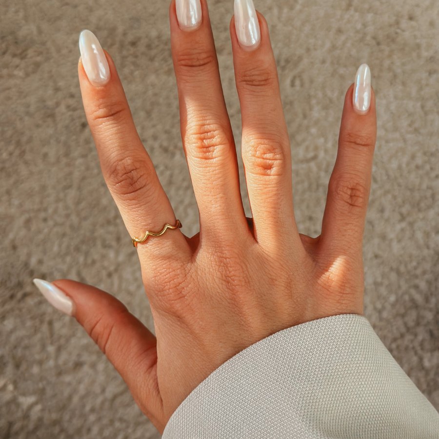 Anello d'argento Golden Curl - Indira