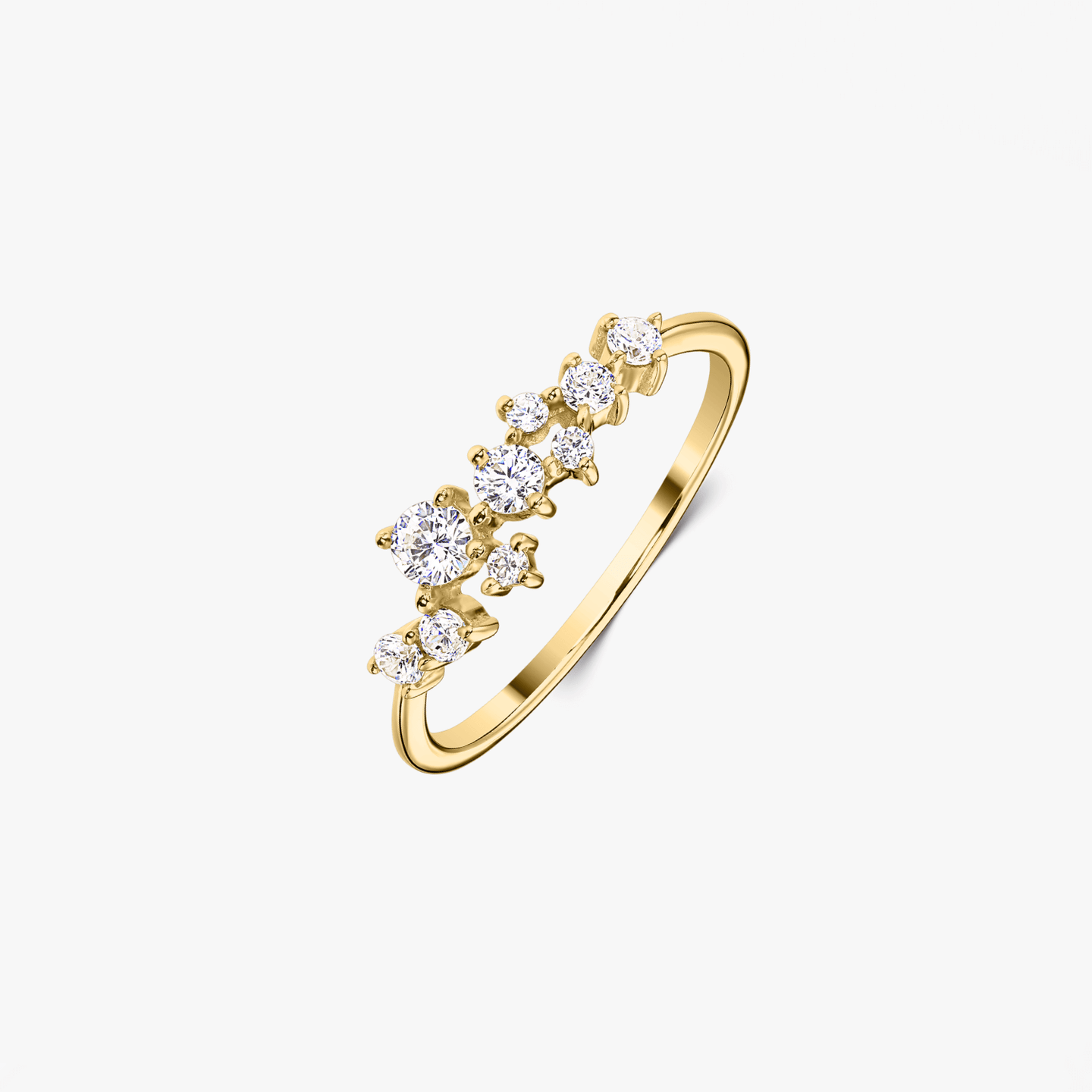 Anello d'argento Golden Galaxy - Zirconia - Indira
