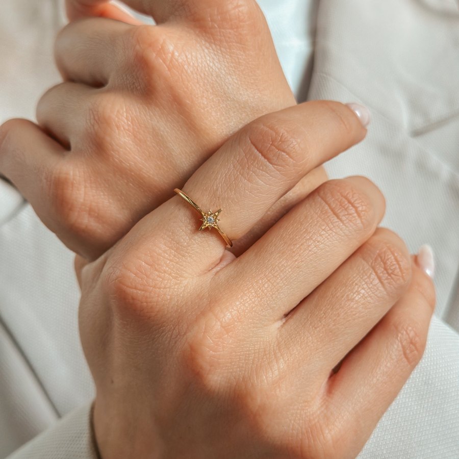 Anello in argento Golden Hera - Zirconio - Indira