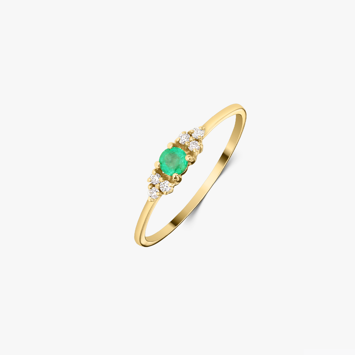 Anello in oro Joanne - Smeraldo e Diamanti - Indira