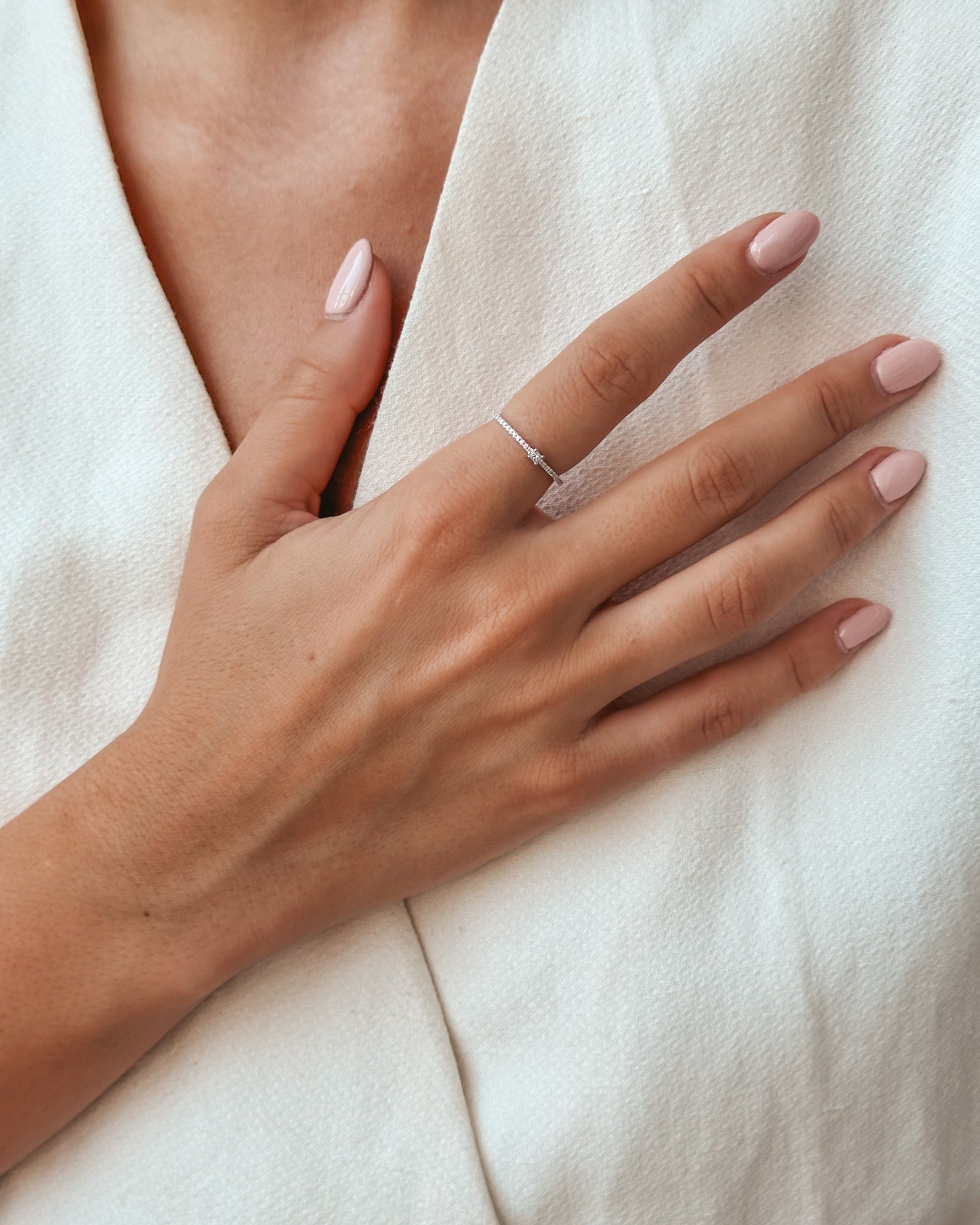 Anello in oro bianco Luma – Diamanti - Indira