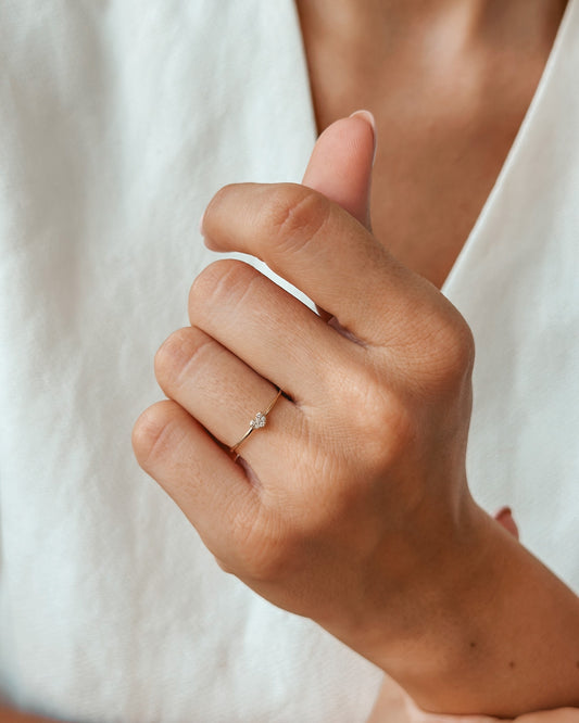 Anello in oro giallo Alma – Diamanti - Indira