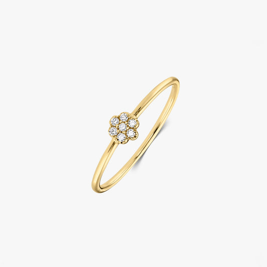 Anello in oro giallo Daisy – Diamanti - Indira