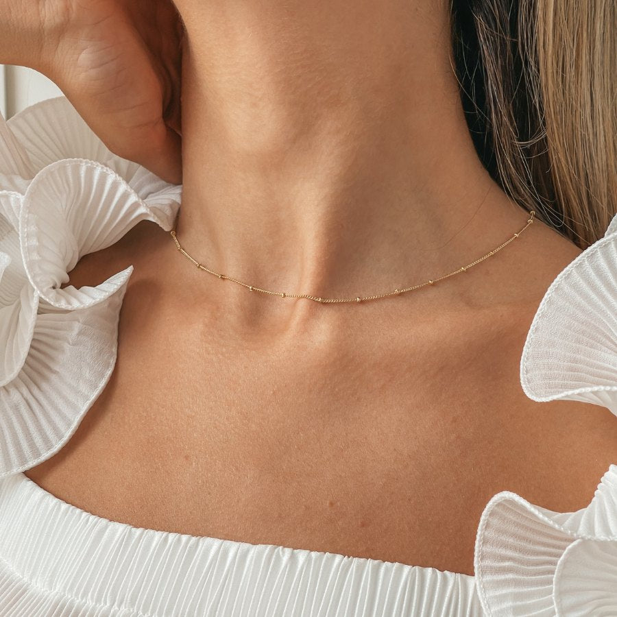 Collana in argento Golden Beaded - Indira