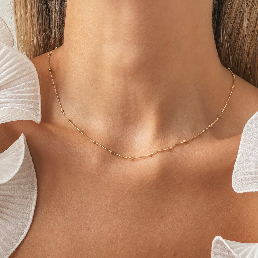 Collana in argento Golden Beaded - Indira