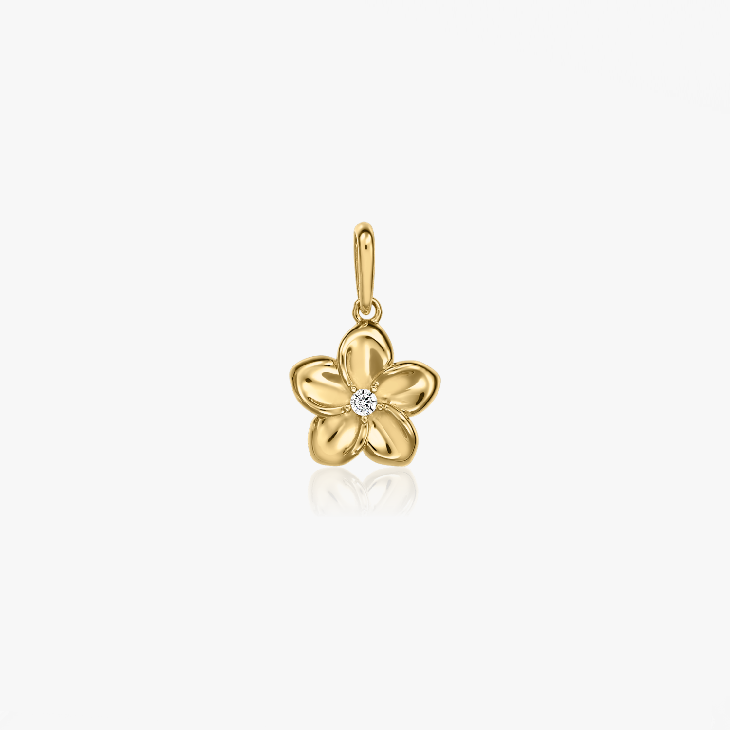 Pendente in oro giallo Wildflower – Zirconio - Indira