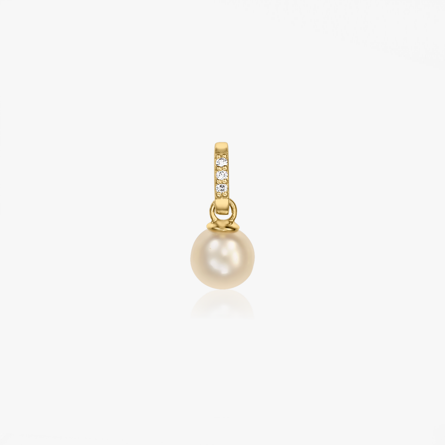 Pendente in oro giallo Aveline – Perla naturale e diamanti - Indira
