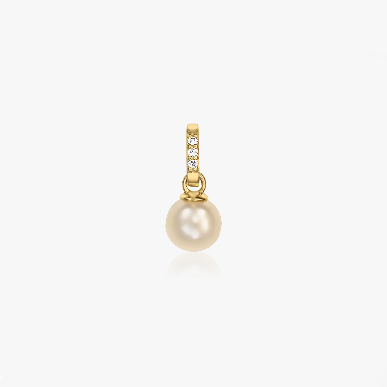 Pendente in oro giallo Aveline – Perla naturale e diamanti - Indira