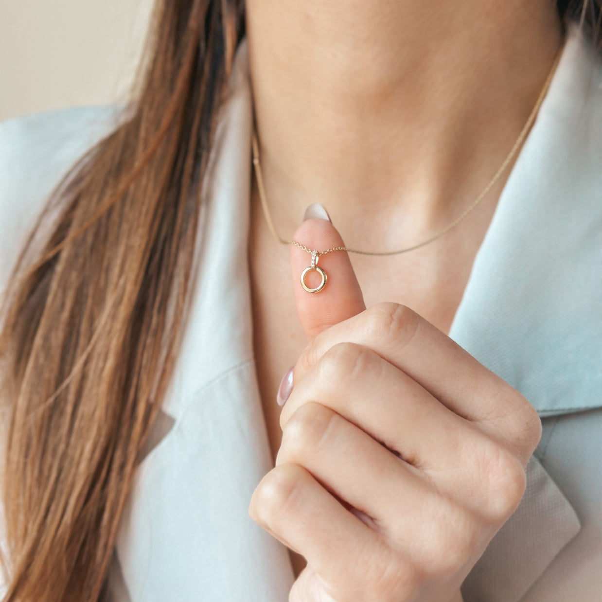 Ciondolo in Oro Cerchio Eterno