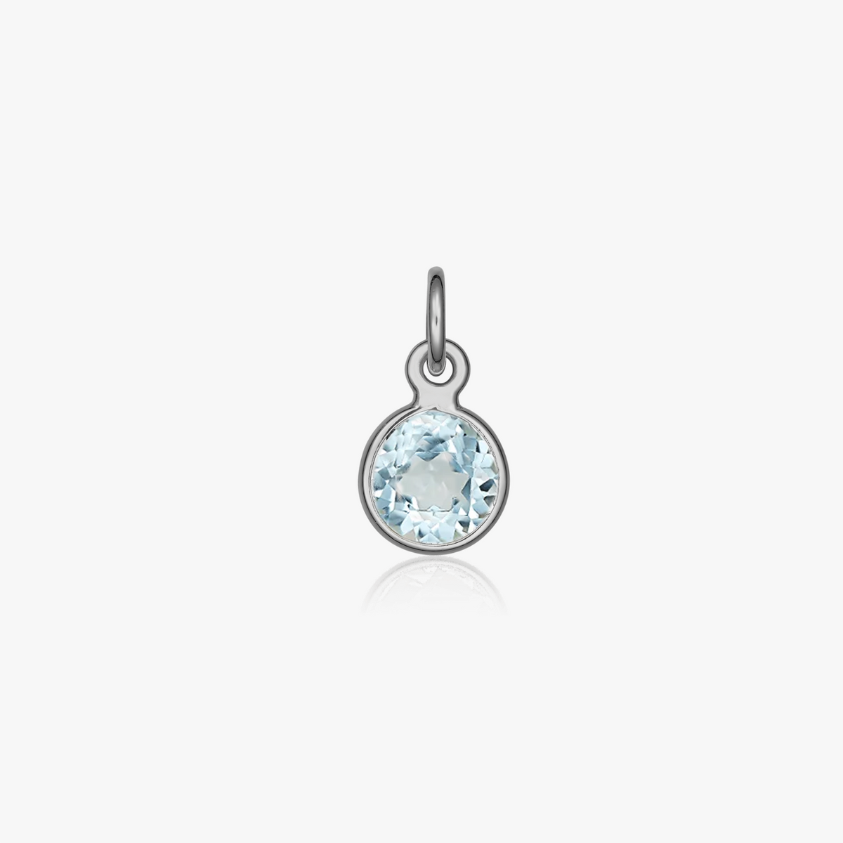 Pendente in argento Birthstone Aprile - Topazio Blu - Indira