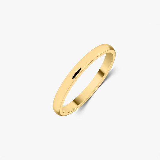 Fede nuziale sottili in oro Rounded - Indira