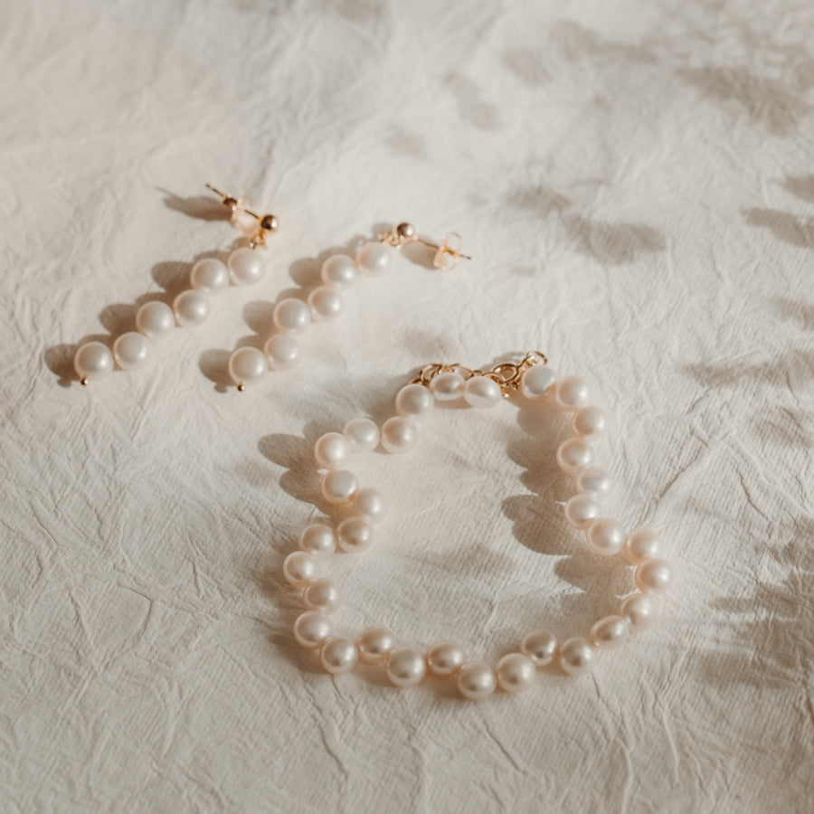 Bracciale in argento Golden Harmony - Perle naturali - Indira