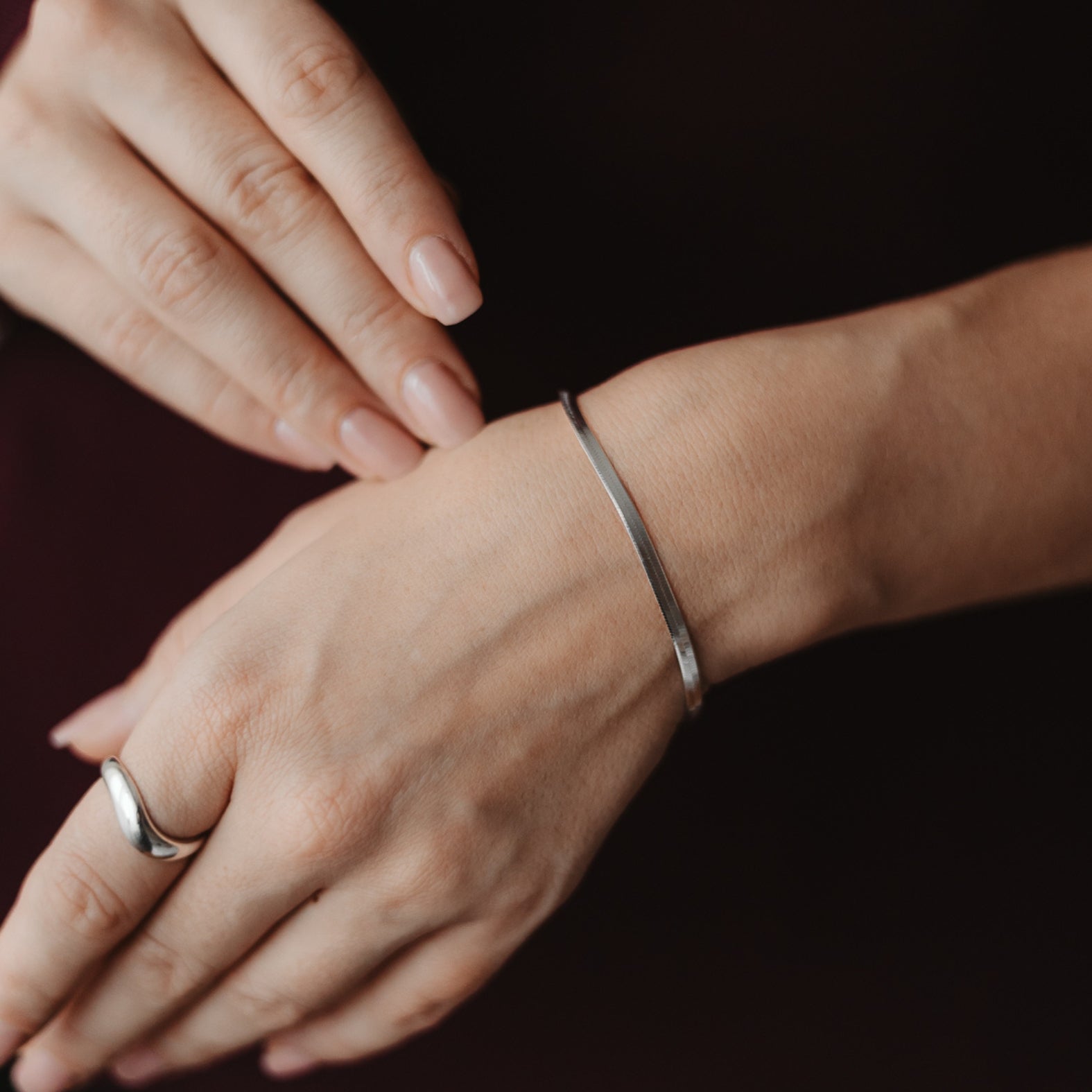 Bracciale in argento Herringbone - Indira