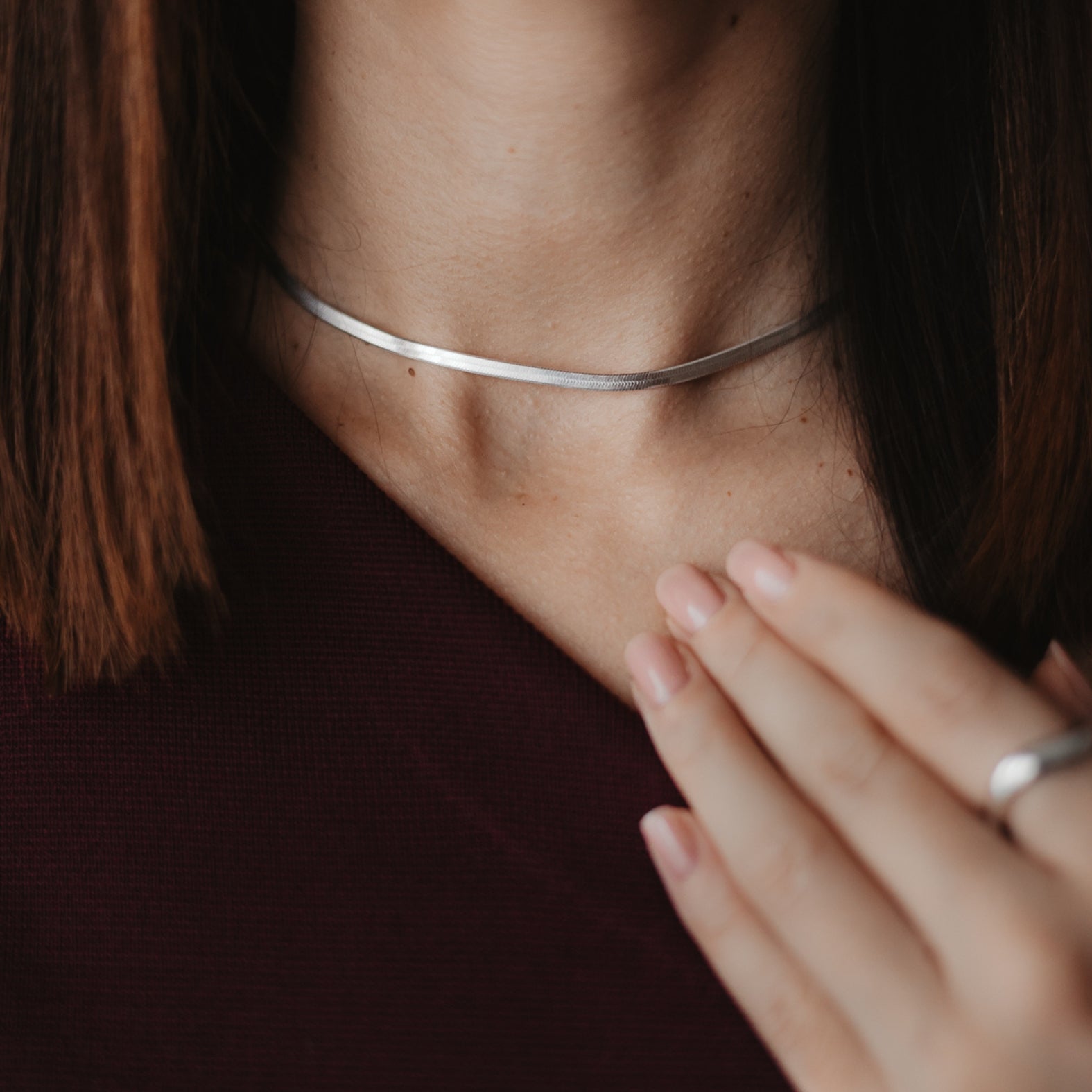 Collana in argento Herringbone - Indira