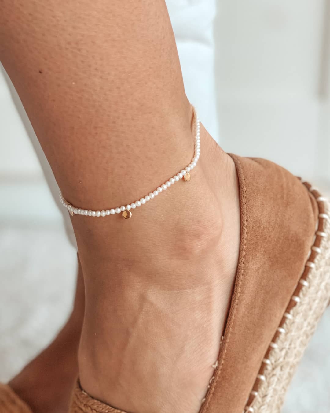 Cavigliera in argento Venus - Perle Naturali - Indira