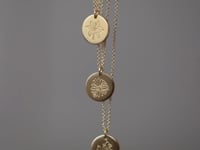 Collana in argento Birthflower Golden - Bucaneve di gennaio