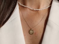 Collana in argento Birth Flower Golden - Novembre Crisantemo