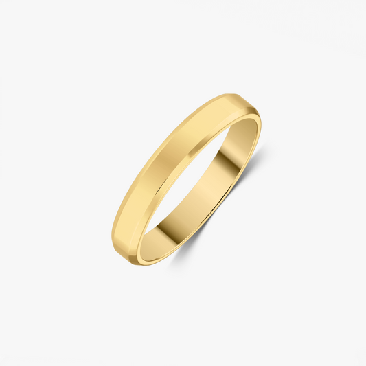 Fede nuziale in oro Bevel larga - Indira
