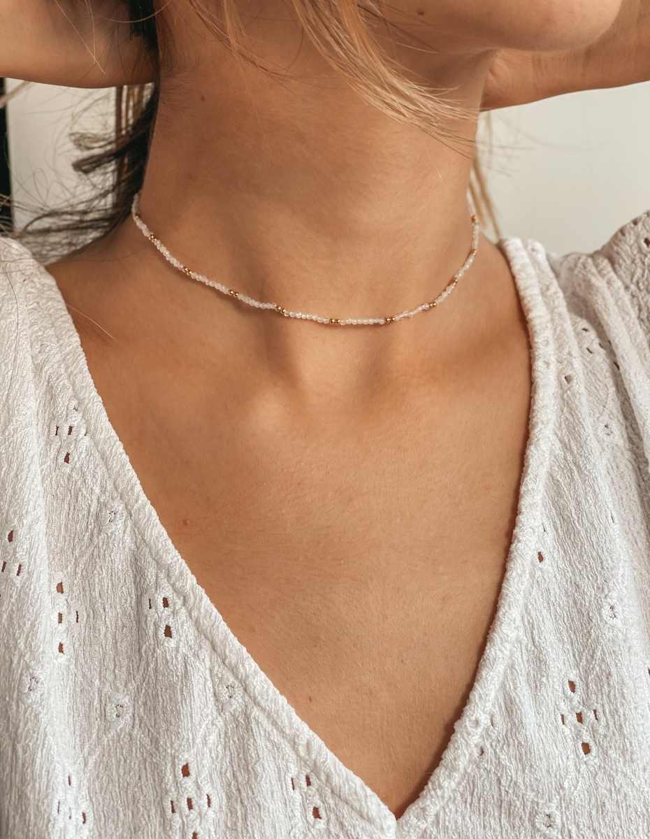 Collana in argento Golden SummerScape – Pietra di Luna - Indira