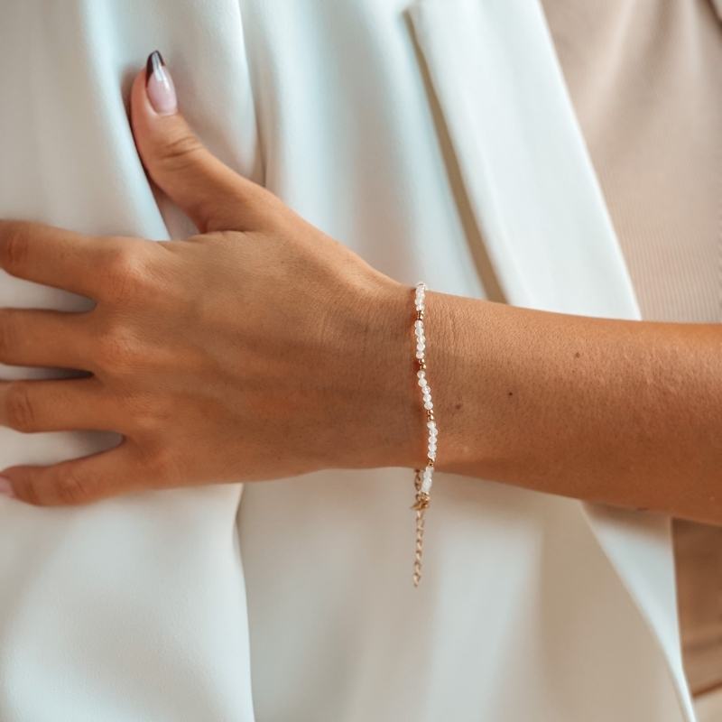 Bracciale in argento Golden SummerScape – Pietra di Luna - Indira