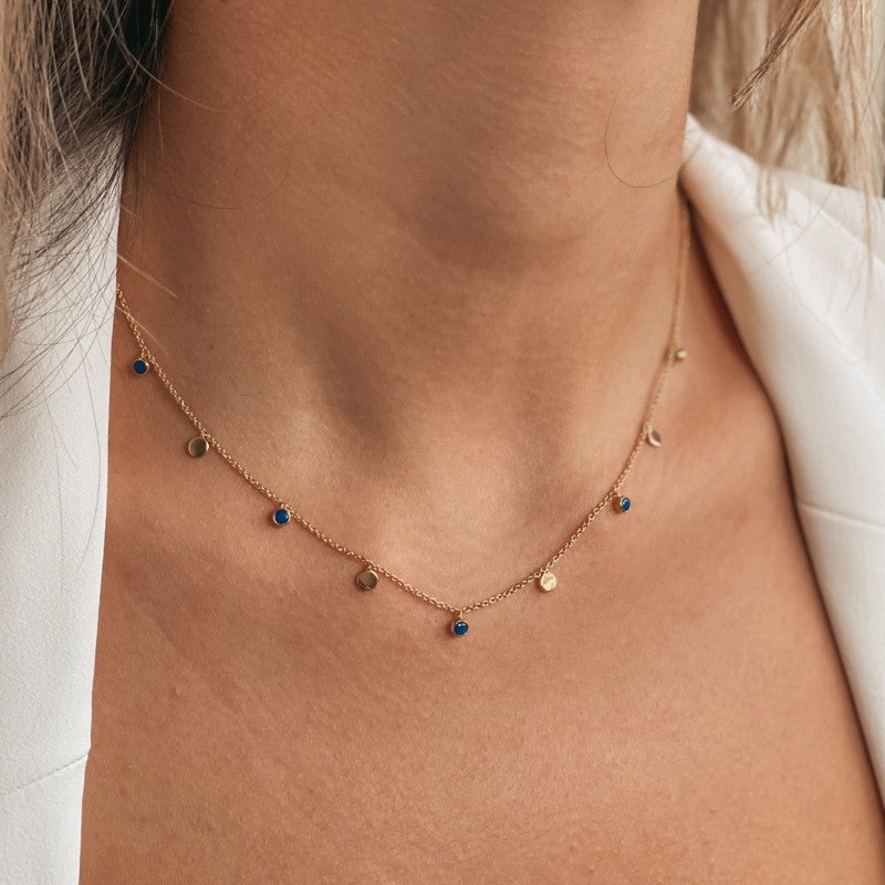 Collana in argento Golden Noora - Lapis Lazuli - Indira