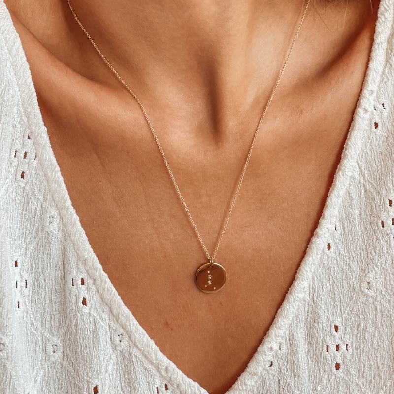 Collana in argento Golden Zodiac - Cancro - Indira