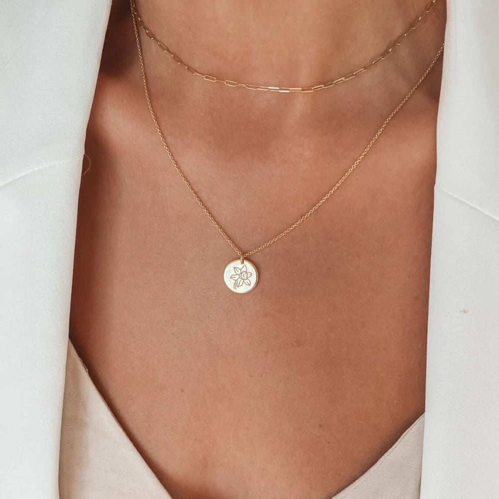 Collana in argento Golden Birthflower