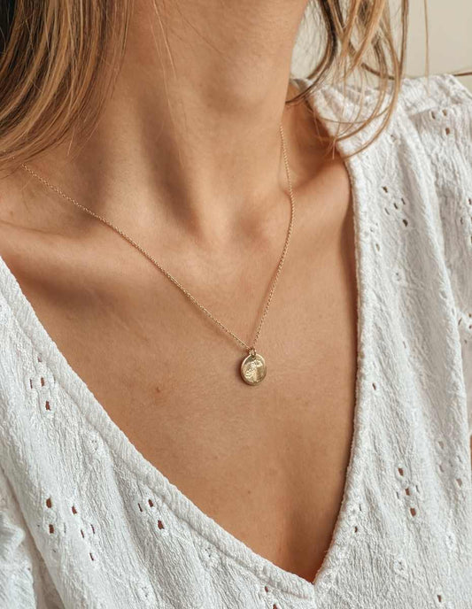 Collana in argento Birth Flower Golden - Ottobre Cosmos - Indira