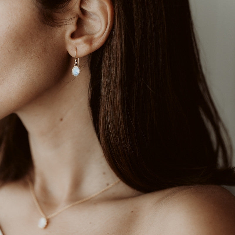 Collana in argento Golden Serene - Pietra di Luna - Indira