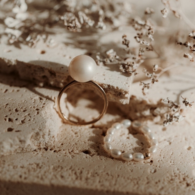 Anello in oro Glamour - Perle Naturali - Indira