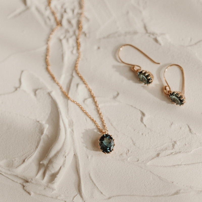 Orecchini in argento Golden Serene - Topaz London - Indira