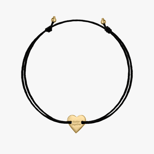 Bracciale con cordino in argento Golden Better Together - Indira